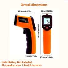Termometer Inframerah Multifungsi, Layar Digital LED Besar Presisi Tinggi, Fungsi Laser Non-Kontak, Rasio Jarak ke Titik 12:1, Emisivitas yang Dapat Diatur, Cocok untuk Mesin, Aksesori Alat Permukaan Inframerah Laser, Peralatan Pengukuran Suhu Industri, Termometer Portabel - CX-6000 - View 2