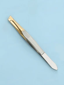 1支渐变金银斜口眉镊，方便日常使用 - 彩色 - 查看 3