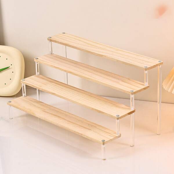 1 pièce Présentoir de bureau en bois pour desserts, étagère de rangement décorative pour vernis à ongles, parfums, bougies parfumées, assainisseurs d'air, convient pour la maison, le bureau, la coiffeuse, la chambre, la salle de bain, le dortoir