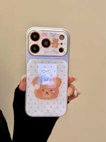 可爱蓝色波点小熊手机壳，兼容苹果 16/17 Pro Max/15 Pro，女士保护套，14/13 - 彩色 - 查看 1