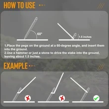 10个18厘米/7英寸铝合金帐篷地钉，户外露营钉，徒步沙滩遮阳帐篷钉 - 10件 - 查看 9