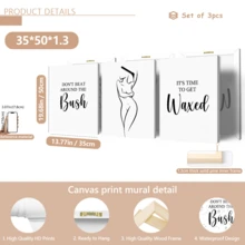 3件套“直言不讳”蜡墙饰，人体蜡帆布画，名言，海报，绘画，美容师装饰画，无框墙饰，适用于家居装饰，房间装饰，卧室装饰，客厅装饰，浴室装饰，墙面装饰，可选带框墙饰。 - A - 查看 15