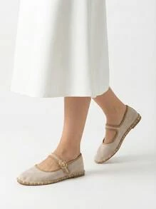 Soraia Giày, Mary Janes, Giày Venetian dành cho nữ, Thoải mái, Phong cách thường ngày. - Màu be - Xem 1