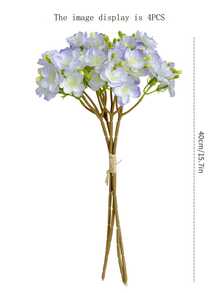 1/4/8 piezas Flores de jazmín artificiales, 40cm, Flores falsas para pared, sala de estar, dormitorio, boda, decoración de fiesta, relleno de mesa, hogar, decoración de escritorio, cocina, boda, centro de mesa, oficina, jardín, exterior, casa, decoración de patio, adecuado para primavera, verano, otoño, invierno - Morado - Ver 3