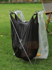 Rak Sampah Lipat Portabel untuk Berkemah, Rak Sampah untuk Piknik dan BBQ, Rak Tempat Sampah, Tempat Kantong Sampah Lipat Multifungsi - Rak Sampah Piknik BBQ Luar Ruangan dengan Dudukan Logam, Desain Hemat Ruang, Rak Praktis, Tempat Kantong Daun Serbaguna untuk Luar Ruangan, Cocok untuk Halaman, Berkemah, Dapur, Taman, Halaman Rumput, Lokasi Dalam dan Luar Ruangan, Aksesoris Berkemah, Aksesoris Dapur, Peralatan Dapur - Beraneka warna - View 3