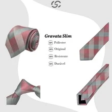 Premium Men's Slim Checkered Tie In Various Colors - 051 - Xem 2