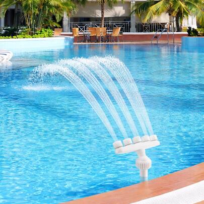 1 Bộ chuyển đổi đài phun nước hồ bơi hai tia dễ lắp đặt - Không cần pin, vòi phun nước nhiều tia cho hồ bơi, đài phun nước hồi lưu, vòi phun nước hình vòng cung cho hồ bơi, sân vườn, trang trí làm mát, phụ kiện nâng cấp hồ bơi, vật dụng cần thiết cho hồ bơi mùa hè, đài phun nước thẩm mỹ, phụ kiện trang trí hồ bơi hợp xu hướng, nhựa bền cho hồ bơi tạo sóng và spa mùa hè.