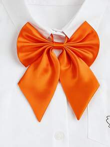 1条女士酒红色深绿色领带，JK风格，适合日常派对衬衫搭配 - 彩色 - 查看 16