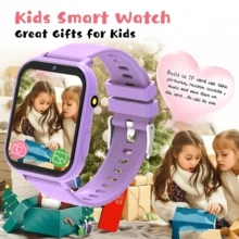 Este reloj inteligente para niños cuenta con una pantalla de 1.83 pulgadas y una batería de 300mAh. Viene con juegos educativos integrados y funciones como linterna LED, cámara y calculadora, lo que lo convierte en una excelente opción para un regalo. - Ver 10