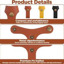 Leather Luggage Hanger Hook, Hands-Free Travel Accessory, Y-Shaped Multi-Functional Hanger, Fits Suitcase/Belt, Practical And Stylish - Multicolor - View 11