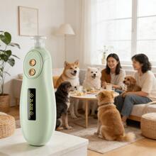 1个静音宠物指甲磨甲器，带LED灯，2档速度可调，Type-C充电式，适用于猫狗指甲修剪器，低震动电动美容工具，适用于小型、中型和大型宠物 - 查看 3