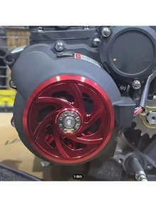 通用摩托车发动机冷却风扇罩，可旋转CNC铝合金散热器护罩，彩色气流增强型保护罩，适用于AKT NKD、SBR Bera、Combate、Bomber、AKT SL、CHR、CR4、CG150、XR150等车型 - 经久耐用，易于安装 - A - 查看 2