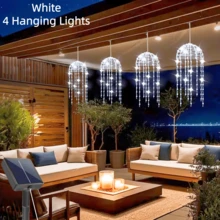 YEYAYU 一套,2/4 件装太阳能户外水母灯,128/256 颗 LED 灯珠,8 种闪烁模式,适用于庭院、遮阳伞、屋檐、花园、树木、帐篷、户外照明、圣诞装饰 - 水母形狀 - 查看 16