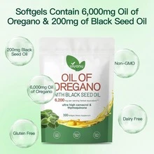 VivoNu Organic Oil Of Oregano & Black Seed Oil Dietary Supplement | Balanced Formula With Standardized Carvacrol & Thymoquinone | Supports Immune Health, Antioxidant Protection & Digestive Comfort | Non-GMO Gluten Free | 300 Softgels - 預設 - 查看 3