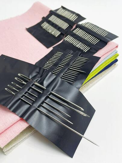 55pcs Hand Sewing Needle Set, Assorted Sizes, Suitable For Needlework, Cutting, Embroidery And Handicraft