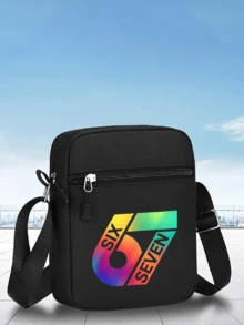 1pc/2pcs "67" Colorful Number Pattern Design Printed Unisex Hip-Hop Baseball Cap And Crossbody Bag, Street Fashion Outdoor Sports Baseball Cap Curved Brim Hat And Bag, Adjustable, Gift For Yourself Or Friends - Multicolor - View 15