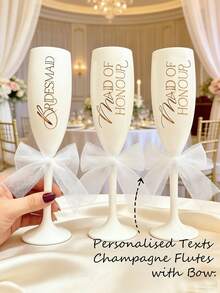 Ly sâm panh cho phù dâu in tên/chữ theo yêu cầu, quà tặng cho tiệc cưới, quà tặng tiệc độc thân, 1 ly sâm panh nhựa trắng, ly sâm panh nhựa acrylic trắng có thể tùy chỉnh, quà tặng tiệc cưới, ly cho phù dâu, ly tiệc độc thân, trang trí đám cưới, thời trang, dễ thương, nhiều màu sắc, có thể tùy chỉnh, cá nhân hóa, độc đáo, quà tặng lý tưởng cho bạn bè, con trai, con gái, học sinh, tình yêu vĩnh cửu - Mô hình mới - Xem 3