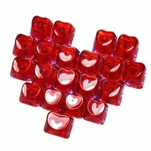 少女心形设计定制PC材质粉色透明键帽，OEM高键帽机械键盘21键套装，瞬间打造你的专属可爱键盘！ - 查看 12