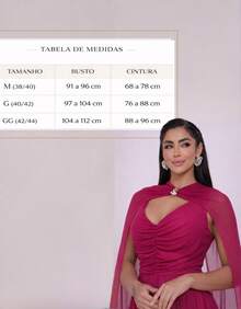 Women's Long Party Dress With Slit, Cape Sleeves, Gathered Bust And Brooch, Solid Color, Elegant, For New Year's Eve, Wedding, Bridesmaid, Graduation. - 玫瑰紅 - 查看 8