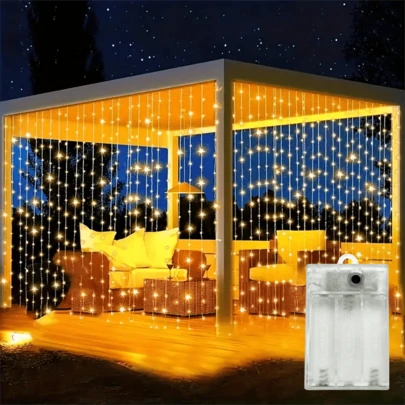 电池供电的仙女灯串，8种模式，浪漫美丽的房间装饰灯，适用于新年、婚礼、家居、卧室、派对、万圣节、圣诞节等场合。