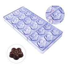 34pcs Chocolate Mold Set With 100pcs Chocolate Lollipop Sticks, Home Kitchen Chocolate Candy Baking Tools, Pastry Making Supplies - Clear - View 23
