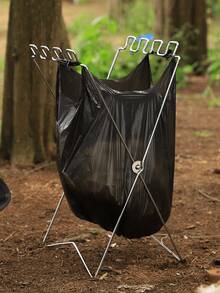 Rak Sampah Lipat Portabel untuk Berkemah, Rak Sampah untuk Piknik dan BBQ, Rak Tempat Sampah, Tempat Kantong Sampah Lipat Multifungsi - Rak Sampah Piknik BBQ Luar Ruangan dengan Dudukan Logam, Desain Hemat Ruang, Rak Praktis, Tempat Kantong Daun Serbaguna untuk Luar Ruangan, Cocok untuk Halaman, Berkemah, Dapur, Taman, Halaman Rumput, Lokasi Dalam dan Luar Ruangan, Aksesoris Berkemah, Aksesoris Dapur, Peralatan Dapur - Beraneka warna - View 4