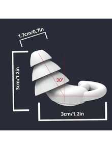 1 par de tapones de oído de silicona suave, tapones de oído reutilizables de 3 capas, adecuados para nadar, estudiar y conciertos, con función de reducción de ruido - Multicolor - Ver 7
