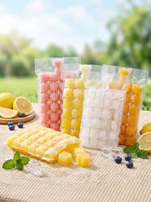 31/61/121个一次性冰袋，自封冷冻袋，DIY托盘袋 - 彩色 - 查看 3