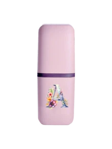 Floral Letter A-Z Portable Toothbrush Holder - Fashionable Travel Toothbrush Holder & Cup Sleeve, Durable Multi-Function Rinse Cup, Hygienic Protection, Suitable For Travel, Camping, Business Trip And School | Includes Toothbrush And Toiletry Storage Set, Minimalist Travel Wash Cup Set | Perfect Holiday Gift For Travelers, Students And Hygiene-Conscious Individuals - Multicolor - View 18