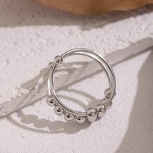 个性化滑动珠减压戒指，18K镀金不锈钢，多功能钛钢配饰 - 彩色 - 查看 6