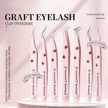 QIAO Bộ nhíp nhổ lông mi hình quả dâu tây dễ thương, nhíp nhổ lông mi bằng thép không gỉ chính xác dùng cho nối mi, làm móng và thủ công, bộ nhíp chuyên nghiệp chống tĩnh điện. - Nhiều màu - Xem 1