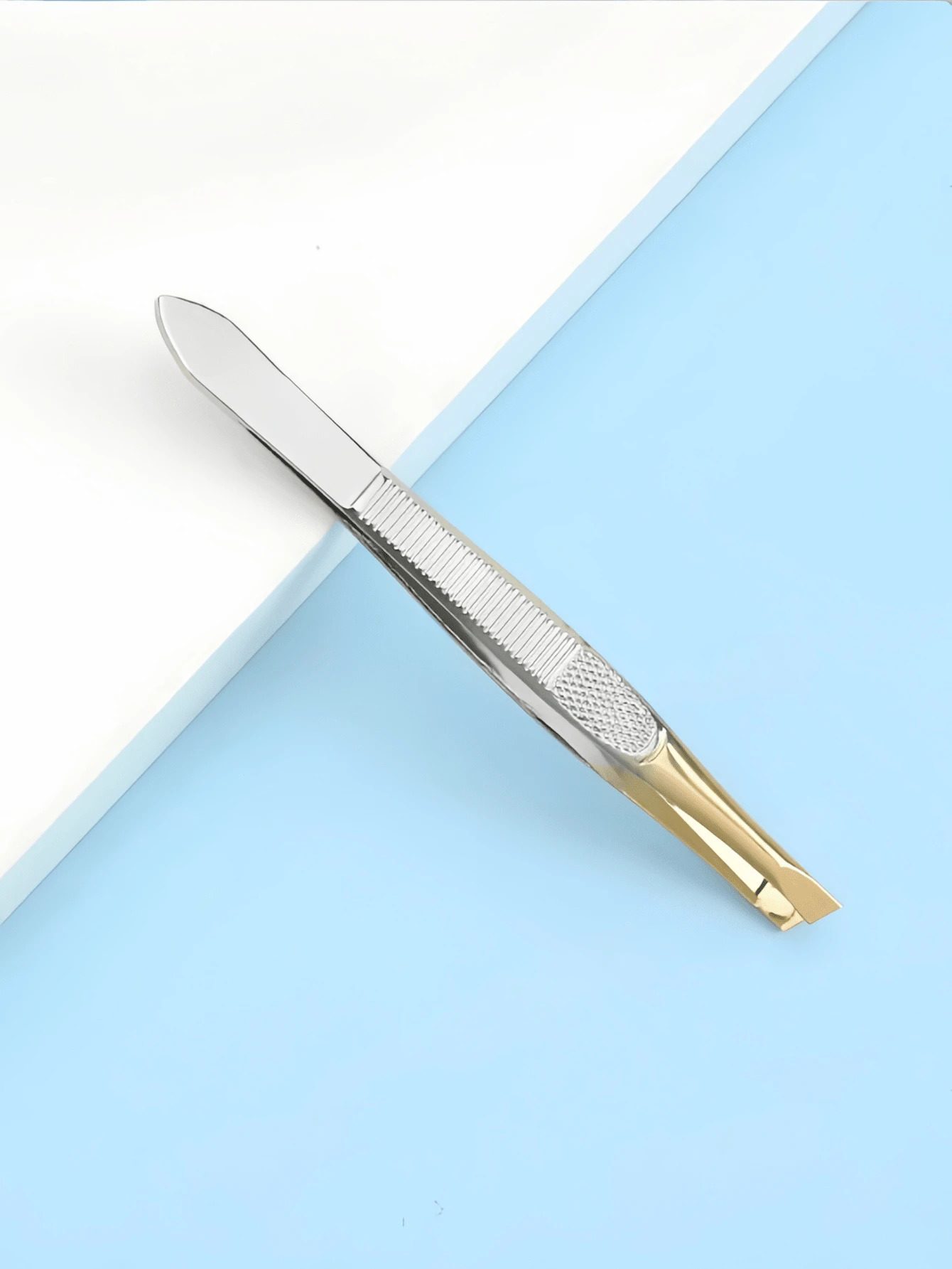 1支渐变金银斜口眉镊，方便日常使用 - 彩色 - 查看 1