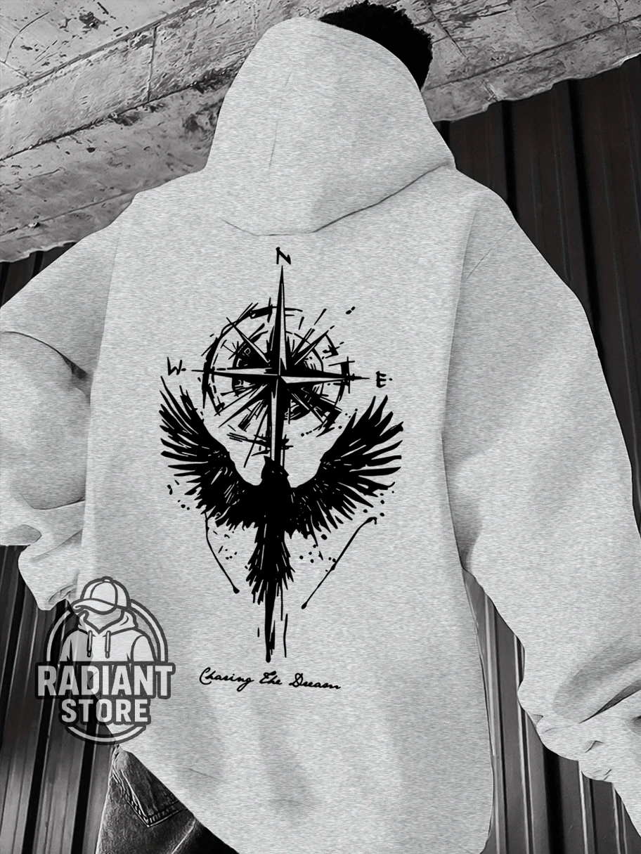 Comfortable Basic Sweatshirt For Everyday Wear Angel Wings Gothic Art Streetwear Urban Culture Street Fashion Street Graffiti Tagging Skater Skateboarding Unisex Men's Women's Sweatshirt 50% Cotton 50% Polyester Top Premium Streetwear New Release Immediate Shipping Various Colors!! - 灰色 - 查看 1