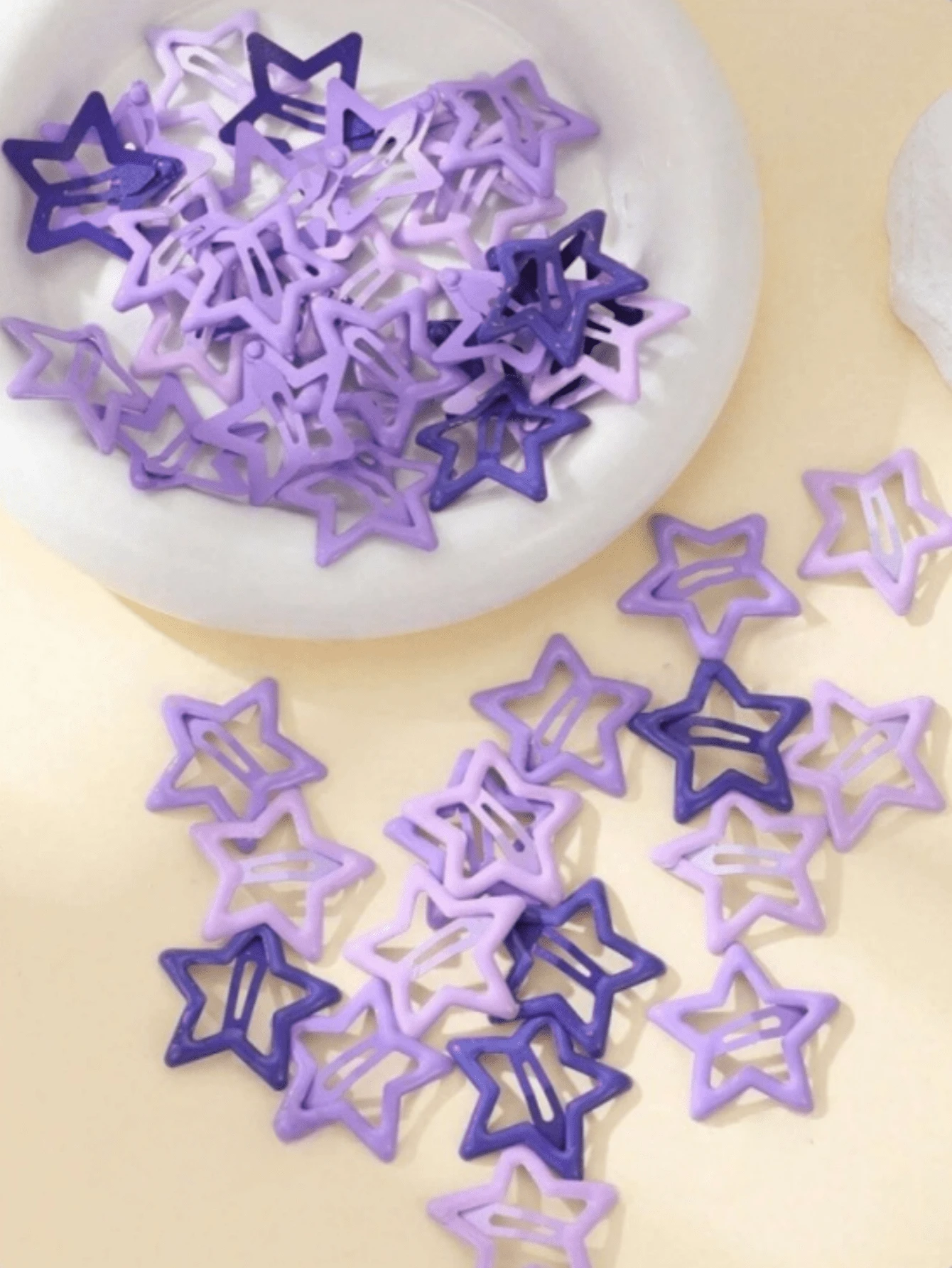 20pcs Star Shaped Hair Clips, Suitable For Daily Wear,Summer,Holiday,Travel, Head Accessories,Festival,Party - Purple - View 1
