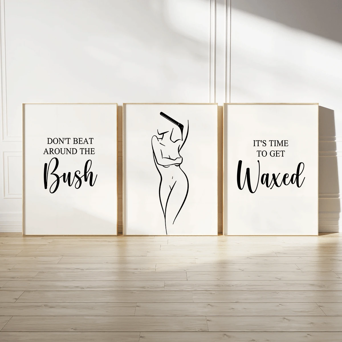 3件套“直言不讳”蜡墙饰，人体蜡帆布画，名言，海报，绘画，美容师装饰画，无框墙饰，适用于家居装饰，房间装饰，卧室装饰，客厅装饰，浴室装饰，墙面装饰，可选带框墙饰。 - A - 查看 1