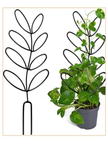 蜂巢式植物攀爬架與防鏽塑膠支撐樁，適用於盆栽藤蔓與花卉，室內外盆栽省空間園藝支撐架 - 多色 - 查看 9
