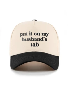 1pc Outdoor Embroidered "Charge It To My Husband" Adjustable Baseball Cap, Fashionable Versatile Sun-Shading Hat For Spring/Autumn Travel, Suitable For Men, Y2K Style - Baseball Cap - View 7