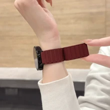 磁吸式表带，硅胶表带，18mm/20mm/22mm 智能手表表带，快拆腕带，可调节磁扣，男女通用，兼容 Galaxy Gear S2/S3/GT2/Fenix 5S Plus - 苜蓿 - 查看 7