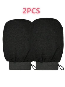 3/2/1 Peças Conjunto de Luvas e Escovas Esfoliantes para o Corpo, Adequado para Chuveiro, SPA, Massagem, Inclui Luvas Esfoliantes, Toalha Dupla Face e Escova Corporal, Limpeza Profunda, Remove a Pele Morta - Visão 9