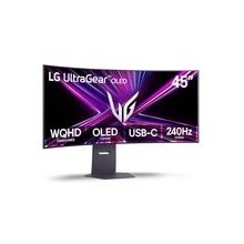 LG 45 Inch UltraGear OLED WQHD 240Hz 0.03ms G-Sync Curved Gaming Monitor - 黑色 - 查看 1
