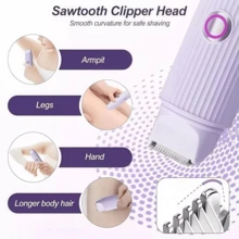 Rechargeable Electric Epilator For Women | Portable Double Razor - Painless Hair Removal For Home And Travel Use - Upgraded Version - View 9