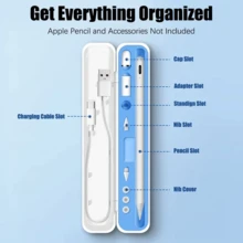 適用於第1代和第2代Apple Pencil的保護殼 - 時尚耐用的收納保護，輕巧便攜，方便攜帶 (不含筆和配件) - 彩色 - 查看 2