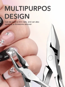 1 chiếc kìm tháo đá đính kèm bằng thép không gỉ, kìm cắt móng tay, dụng cụ làm móng - Nhiều màu - Xem 3