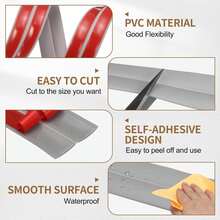 1pc 3 Meters X 2cm Self-Adhesive Wall Corner Protector, Yellow Oak Wood Grain Soft Wall Corner Edge Guard, Cabinet Edge Protector - C - View 10