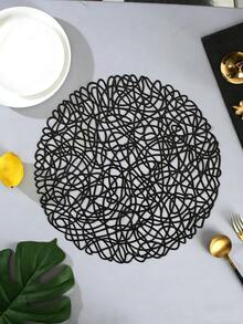 Set de 1/2/4 piezas de individuales de PVC con diseño de cuerda, aptos para cocina, mesa de comedor, interior/exterior, lavables, resistentes al calor, fáciles de limpiar, aplicables para bodas, campamentos, fiestas y días festivos - Multicolor - Ver 5