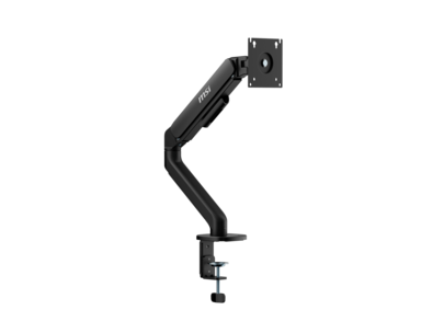 MSI MAG MT101 - Gas Spring Single Monitor Stand Arm, Supports 17-32" Screens And 22 Lbs, VESA Compatible, Adjustable Gas Spring Mount, Clamp & Grommet, Quick Release Plate - Black