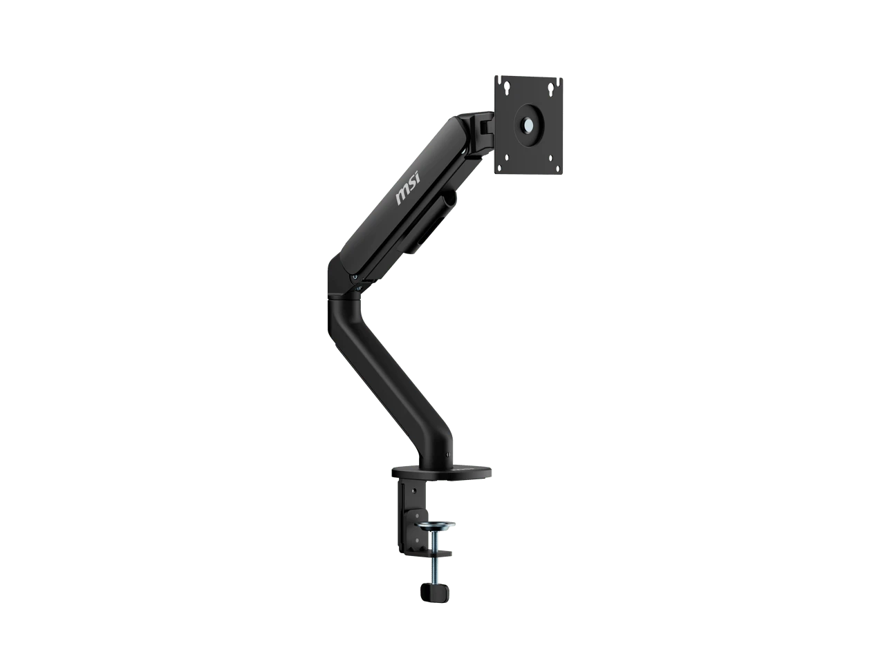 MSI MAG MT101 - Gas Spring Single Monitor Stand Arm, Supports 17-32" Screens And 22 Lbs, VESA Compatible, Adjustable Gas Spring Mount, Clamp & Grommet, Quick Release Plate - Black - 查看 1