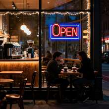 Led Neon Open Sign For Business Window, Light Up Open Sign For Store - Bubbles+Red - View 5