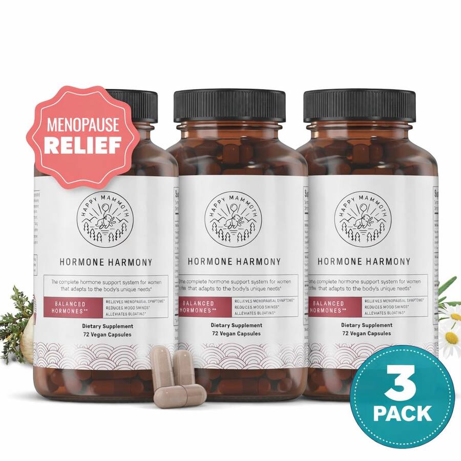 Hormone Harmony Women's Wellness Capsules 3 Pack – Hormonal Balance, Stress Support, Sleep & Energy Boost, 72 Capsules Each - 3 chiếc - Xem 1