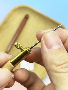 Bộ 3 kim thêu kèm kim tuyến và hạt cườm - Hoàn hảo cho các dự án thủ công và đính cườm. - Móc len kiểu Pháp - Xem 4